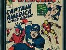 Avengers 4 CBCS 3.5  1st SA Captain America  ow/w pages  CGC / CBCS