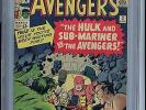 Avengers 3 (1964 Marvel) CGC 4.5 OW pgs, 1st Hulk/Subby team-up FREE SHIP