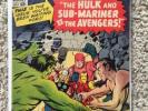 Avengers #3 (1964 Marvel) Not CGC 4.5 Off White 1st Hulk/Sub-Mariner Team-up