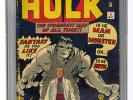 Incredible Hulk #1, CGC 3.0. 1st Hulk appearance (Hot comic with Avengers movie)