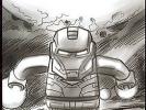 GUARDIANS OF THE GALAXY #7 1:100 IRON MAN LEGO SKETCH COVER VARIANT MARVEL NOW