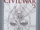 Civil War 3 CGC 9.6 sketch variant Iron Man Captain America Avengers Spider-Man
