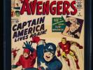 Avengers # 4 - 1st SA Captain America CGC 6.0 CREAM/OW Pgs.