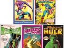 5 Superhero Paperbacks1972-82 Captain America Green Lantern Fantanstic Four Hulk