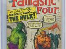 Fantastic Four #12 CGC 7.0 1st Meeting Hulk/Fantastic Four Kirby Marvel Comic
