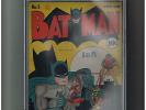 BATMAN (v1) #5 Gold Age (1941) CGC Grade 8.5 No Bat-insigna cover costume