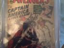 Avengers 4 Cgc Ss Stan Lee 3.0 First Silver Age Captain America