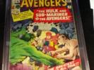 Marvel comics avengers 3 1964 1st hulk namor team up cgc 6.0 spider man cameo