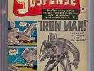 Tales of Suspense #39 CGC 5.0 1963 SS Stan Lee Signature 1st Iron Man E12 cm