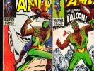 Captain America #117 & 118, Sept.- Oct. 1969 Marvel Comics 1st & 2nd Falcon