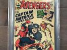Avengers # 4 CGC 3.5 1st Silver Age of Cap America ( Steven Rogers ) KEYS L K