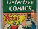 Detective Comics #38 CGC 3.5 KEY 1st app Robin Kane Siegel DC Golden Age Comic