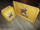 Vente Hergé-Tintin-lot plateau +boite métal Tintin&Milou préssés