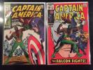 Captain America 117 118 - 1st Falcon - Civil War - VG+