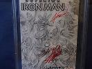 Superior Iron Man # 1 Ross 1:300 sketch variant CBCS 9.8 X5 SIGS (STAN LEE)