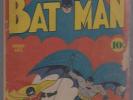 Batman # 6 / Aug.Sept.1941 / PGX 2.5 / Off-White to White Pages / BLUE LABEL