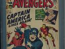 AVENGERS # 4 - 1ST SILVER AGE APPEARANCE OF CAPTAIN AMERICA - CGC 3.0-CENTS-KEY