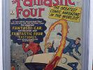 FANTASTIC FOUR 3# CGC 5.0 Silver Age Key Marvel 1st  Costumes And Miracle Man