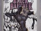 BLACK PANTHER #1 2009 NYCC J SCOTT CAMPBELL PARTIAL SKETCH VARIANT CGC 9.8 WHITE