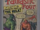 FANTASTIC FOUR 12 - CGC 6.5 - 1st Hulk / Fantastic Four Meeting - Marvel Comics