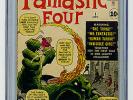 Fantastic Four #1 CGC 4.0 OW KEY Origin & 1st Mole Man Kirby Lee Marvel Silver