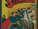 Superman #5 CGC 3.0 1940 Lex Luthor Ad Batman #1 Justice League E9 H10 cm