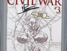 Civil War 3 CGC 9.8 SS Turner sketch variant Iron Man Captain America Avengers