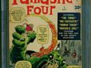 Fantastic Four #1 (1961 Marvel) 1st appearance of Team SIGNED Stan Lee CGC 4.0