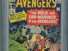 The Avengers #3 (Jan 1964, Marvel) CGC 4.5 ** 1st Hulk & Sub-Mariner Team-Up **