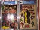 Fantastic Four #67 CGC 9.4   WHITE Pages   1st Him & Fantastic Four #66 CGC 9.0