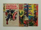 Captain America 109 (1969), 110, 118, 119, 126, first appearance Silver Age lot