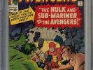 Avengers #3 CGC 5.0 VG/FN Marvel Comics Jack Kirby Paul Reinman FANTASTIC FOUR