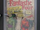 Fantastic Four #12 - CBCS 7.5 VF- Marvel 1963 - 1st Hulk & Fantastic Four Battle