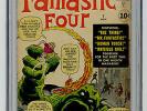 Fantastic Four #1 CGC 4.0 MEGA KEY 1st ap & Origin Kirby Lee Marvel Silver Comic