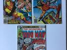 Iron Man #109, #119 (1st app of Jim Rhodes), and #120 (1st App of Justin Hammer)