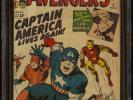 Avengers # 4 CGC 6.0 LT/OW Pg Universal First SA appear Captain America SA KEY