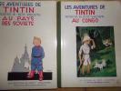 2 TINTIN - 1 - / Tintin au pays des Soviets / 1981 / TBE-+tintin congo 1982