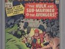 AVENGERS 3 - CGC 8.0 - 1st Hulk / Sub-Mariner Team-Up - Marvel Comics
