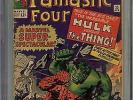 Fantastic Four #25 CGC 2.5 GD+ SIGNED STAN LEE Hulk vs Thing Captain America