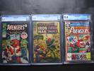 Avengers 54 CGC 6.5 Annual 10 9.4 AND Tales Of Suspense 3.0 3 Book CGC Lot