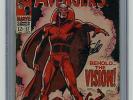 Avengers #57 CGC 3.0 Signature Series Marvel Comic KEY 1st Vision Stan Lee 12c