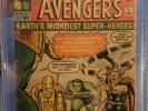 AVENGERS #1 CGC 5.0 1st appearance. Jack Kirby, Stan Lee story.