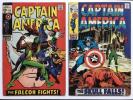 Captain America 118, 119 Lot Marvel 1968 Falcon Red Skull