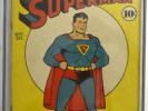 SUPERMAN COMICS #6 CGC 7.5 Superman 1940 1st Splash page in Superman comic