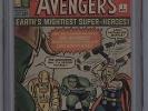 Avengers #1 (CGC 5.0) O/W pages; Origin/1st app. Avengers; Kirby; 1963 (c#16760)