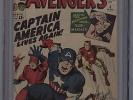 Avengers #4 (CGC 3.0) OW/W pages; 1st S.A. app. Captain America; Kirby (c#16814)