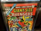 GIANT- SIZE AVENGERS #3, CGC 9.0 (Feb 1975, Marvel) WHITE PAGES 