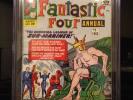 FANTASTIC FOUR ANNUAL #1 CGC 4.0 **LOOKS 7.0** SUBMARINER SPIDER-MAN KIRBY LEE