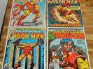 4x IRON MAN no.71 100 126 128 Marvel 1974 keys DEMON IN A BOTTLE classic covers