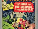Avengers #3 CGC GRADED 4.5 - vs Hulk & Sub-Mariner - variant edition